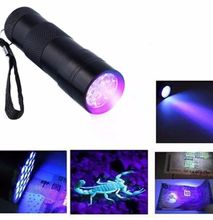 Blacklight Money Detection 9 LED UV Ultra Violet Mini Flashlight Torch Light Lamp